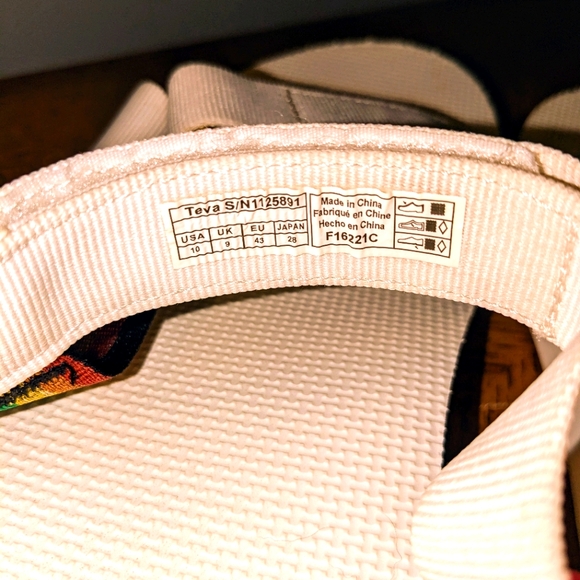Teva Sport Sandal Original Universal Pride Rainbow White Men 10 Women11.5 Unisex - Picture 8 of 11
